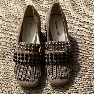 Ladies beautiful studded suede shoes by jeffrey Campbell